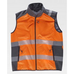 Chaleco Workshell de alta visibilidad con cintas reflectantes