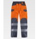 Pantalón combinado con alta visibilidad y cintas reflectantes segmentadas